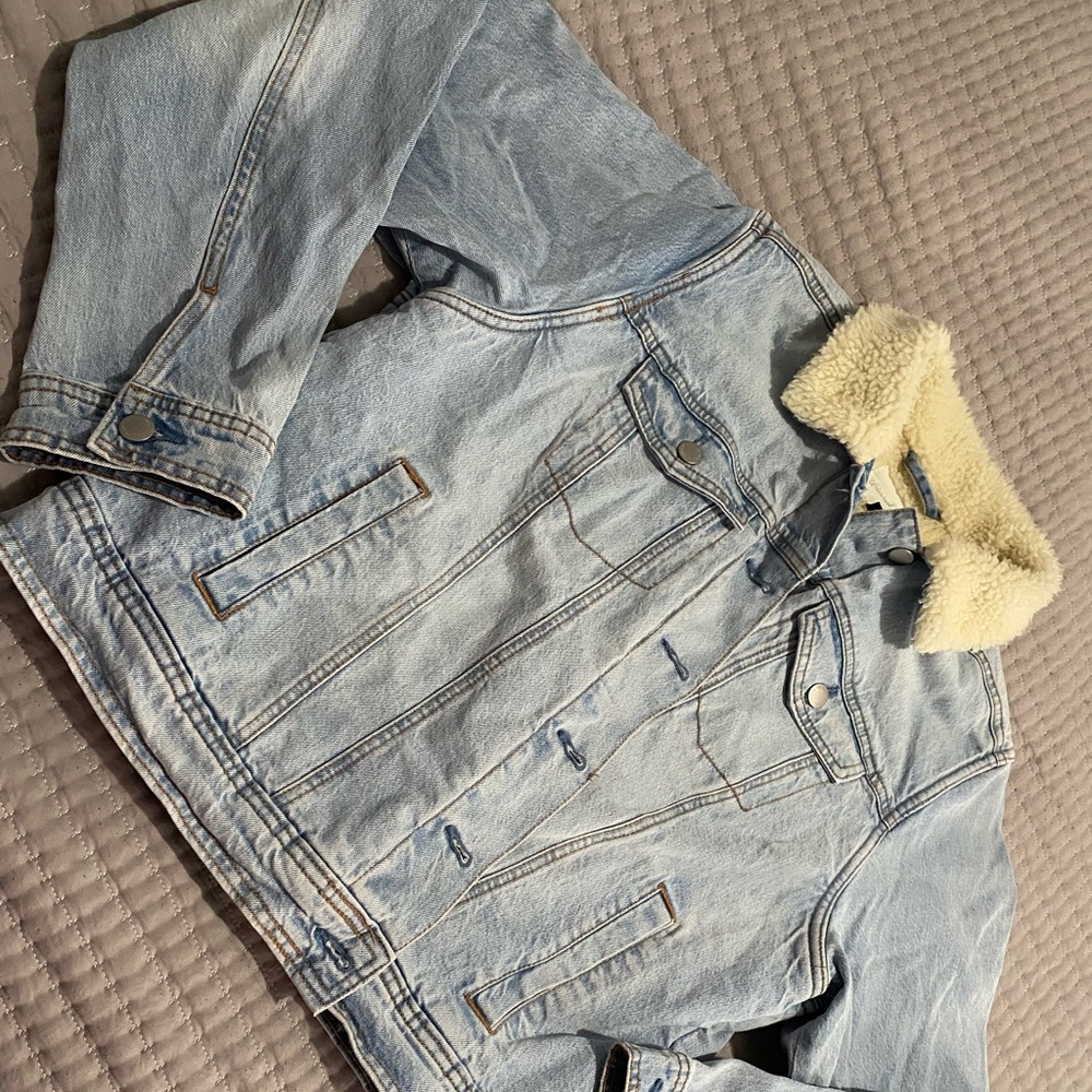 FUR lined jean jacket